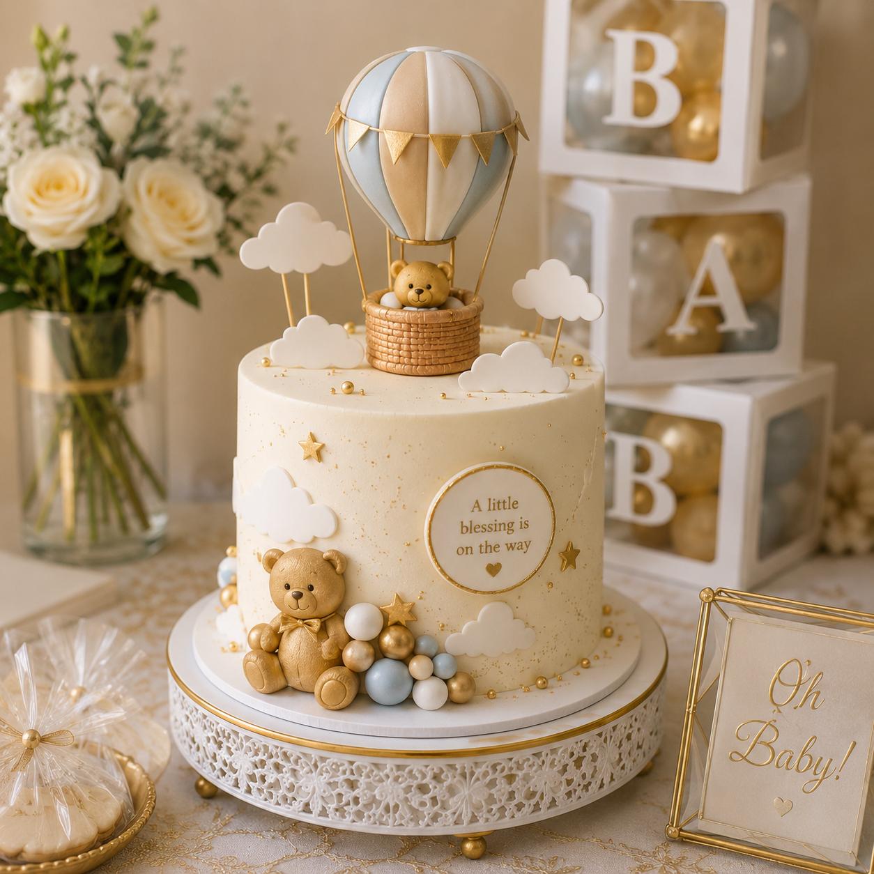 Baby shower cake detail